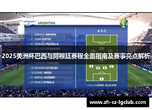 2025美洲杯巴西与阿根廷赛程全面指南及赛事亮点解析