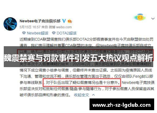 魏震禁赛与罚款事件引发五大热议观点解析