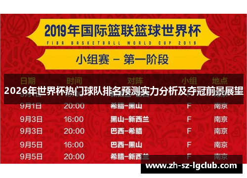 2026年世界杯热门球队排名预测实力分析及夺冠前景展望 2026年世界杯热门球队排名预测实力分析及夺冠前景展望