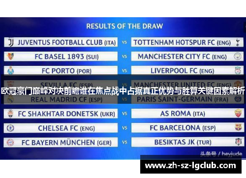 欧冠豪门巅峰对决前瞻谁在焦点战中占据真正优势与胜算关键因素解析
